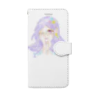 ssodaの世界の purple girl 手帳型スマホケース