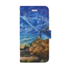 星空絵かきのアトリエの銀河鉄道の夜明け Book-Style Smartphone Case