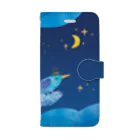 nino-artworkのソラ Sola　月と星と一緒に　〜夜空ver.〜 Book-Style Smartphone Case