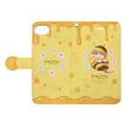 カワウソとフルーツのBaby Otters Honey（11以前はこちら） Book-Style Smartphone Case:Opened (outside)