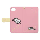 kirara12_18の福を呼ぶ！！かぎしっぽねこ大ちゃん桃 Book-Style Smartphone Case:Opened (outside)