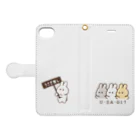 くぅもんせのお店のうさぎ推し＆U・SA・GI！ Book-Style Smartphone Case:Opened (outside)