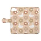 るこの蕎麦ぼうろとハト 桃 Book-Style Smartphone Case:Opened (outside)