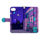 Fiore717の路地裏の夜1227 Book-Style Smartphone Case:Opened (outside)