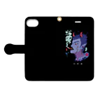 HElll - ヘル - の地獄で一服ヲ 手帳型 黒ver. Book-Style Smartphone Case:Opened (outside)