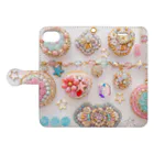 azumamaikoworksのbeads beads Book-Style Smartphone Case:Opened (outside)