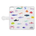 kyotsubeのカラフル深海生物 Book-Style Smartphone Case:Opened (outside)