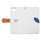 猫ズ。のお魚ゲット Book-Style Smartphone Case:Opened (outside)