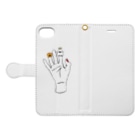 ないものねだりのFinger puppets(ネイル) Book-Style Smartphone Case:Opened (outside)