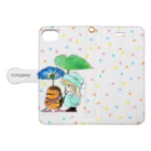萩岩睦美のグッズショップの手帳型スマホケース　ポー＆リルフィ Book-Style Smartphone Case:Opened (outside)