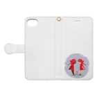 ワシキタチナツ|Illustrationの赤い頭巾のあかずきん Book-Style Smartphone Case:Opened (outside)