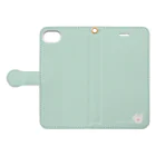 yuki＊yutoriのゆとりカフェ＊ミント Book-Style Smartphone Case:Opened (outside)