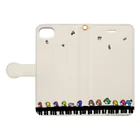 如月芳美のペンギンちゃんピアノ（c-11） Book-Style Smartphone Case:Opened (outside)