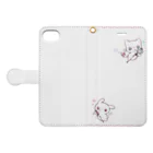 かわいいね本舗のメンヘラうさぎねこ Book-Style Smartphone Case:Opened (outside)