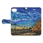 星空絵かきのアトリエの銀河鉄道の夜明け Book-Style Smartphone Case:Opened (outside)