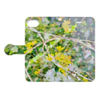 Miku Kafuu ArtsのMikuカフーアーツ【庭でまどろむ】シリーズ🌼 Book-Style Smartphone Case:Opened (outside)