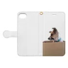 boo_booの野犬のぶうちゃん　捨て犬ver Book-Style Smartphone Case:Opened (outside)