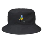 【全盲の絵描き】オバケのタムタムの小さい鳥シリーズ【ルリビタキ】 Bucket Hat