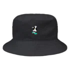 Rolling RetrieverのDog on skateboard Bucket Hat