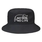 ぽぴーぴぽーのNO DOG NO LIFE(白線) バケットハット