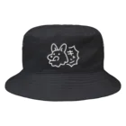 かめつるのキャンって鳴く犬_黒地用 Bucket Hat