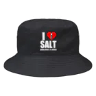 北浜標章製作所【kitahama emblem factory】のI LOVE SALT(黒) Bucket Hat