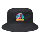 てくのちゃんのHARDCOREピンクのクマちゃん Bucket Hat