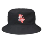 satoayaのアニマルカフェのキャンディードラゴン　赤 Bucket Hat