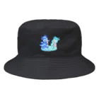 satoayaのアニマルカフェのキャンディードラゴン　青 Bucket Hat