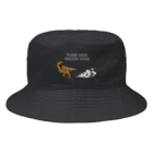 trexracegpの走るティナノサウルス白字デザイン Bucket Hat