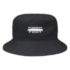 QUQU_WORKSのノーサーフスケートノーライフ サーフスケートデザイン ホワイト Bucket Hat