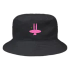 ピンクうさぎと。のクールなピンクうさぎ Bucket Hat