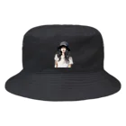 OBTR(公式ショップ)のCity Girl(ハットを被った可愛い女の子のデザイン) Bucket Hat