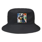 LGBTQ-のミニチュアシュナウザー　レインボー柄 Bucket Hat