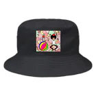 miritakaの時間のくるくるパーマとネコとリンゴ（カラー） Bucket Hat