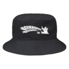 tunralの喋るのしんどいロゴ（白） Bucket Hat