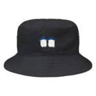 ヤママユ(ヤママユ・ペンギイナ)のふたごのフェアリーペンギン(ロゴあり) Bucket Hat