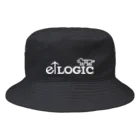 e↑LOGICのDOG hat ブラック Bucket Hat