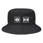 かしわもちのエレベーター　開いたり閉じたり　白 Bucket Hat