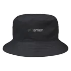 〆ramenの〆ramen gray_white Bucket Hat