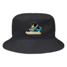 イラスト MONYAAT のネギを値切っている鴨カモかもCL Bucket Hat