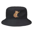 大統領のねこちゃんグッズの現場監督むぎ Bucket Hat