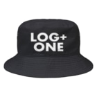 ログプラスワンのログプラスワングッズ白文字 Bucket Hat