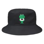 キラーフロッグの雑貨屋さんのTシャツを着るカエルくん Bucket Hat