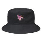 Broken Angelの桜の花とピンクの麻 Bucket Hat