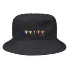 ネナロコのウシウシファイブ/濃色 Bucket Hat