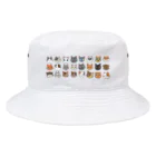 RIN-SHOPの猫々の顔をそろえて2 Bucket Hat