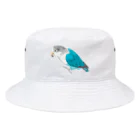 森図鑑の[森図鑑] ブルーボタンインコと種 Bucket Hat