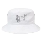 サトウノリコ*の浴室でタブレットを使う人魚【くろ】 Bucket Hat