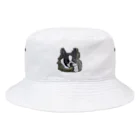 あんこ堂のボストンテリア　油絵　犬　ボステリ Bucket Hat